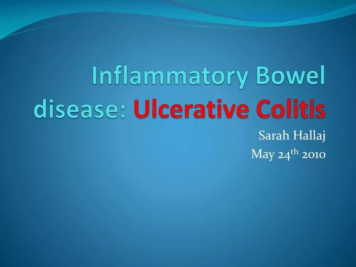 inflammatory bowel disease ulcerative colitis