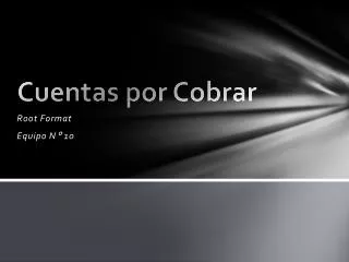 cuentas por cobrar