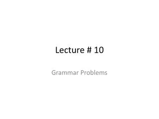 lecture 10