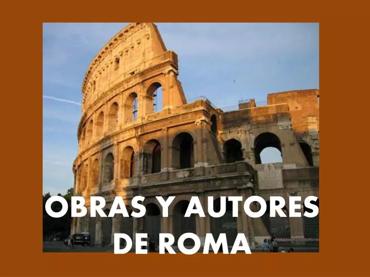 obras y autores de roma