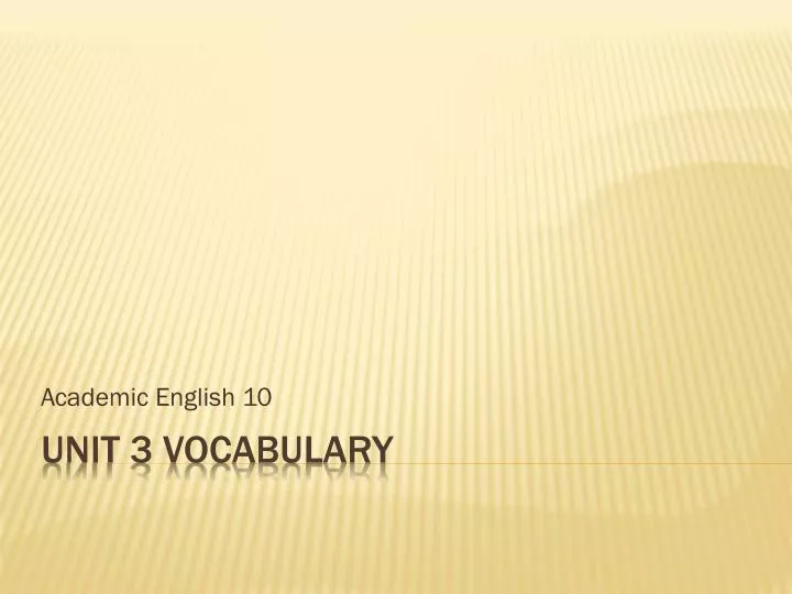 academic english 10