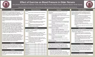 Effect of Exercise on Blood Pressure in Older Persons