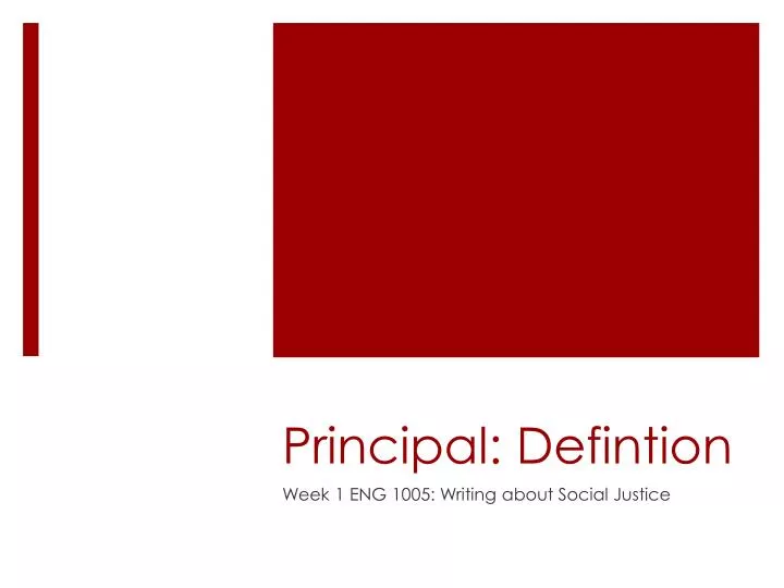 principal defintion