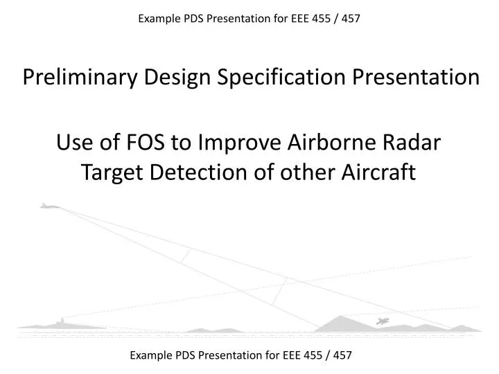 use of fos to improve airborne radar target detection of other aircraft