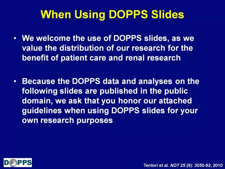 when using dopps slides