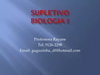 supletivo biologia i