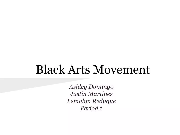 black arts movement