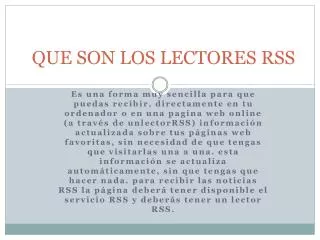 que son los lectores rss