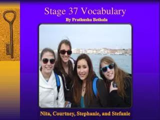 Stage 37 Vocabulary