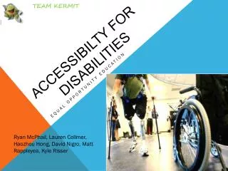 ACCESSIBILTY FOR DISABILITIES