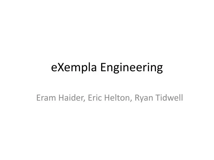 exempla engineering