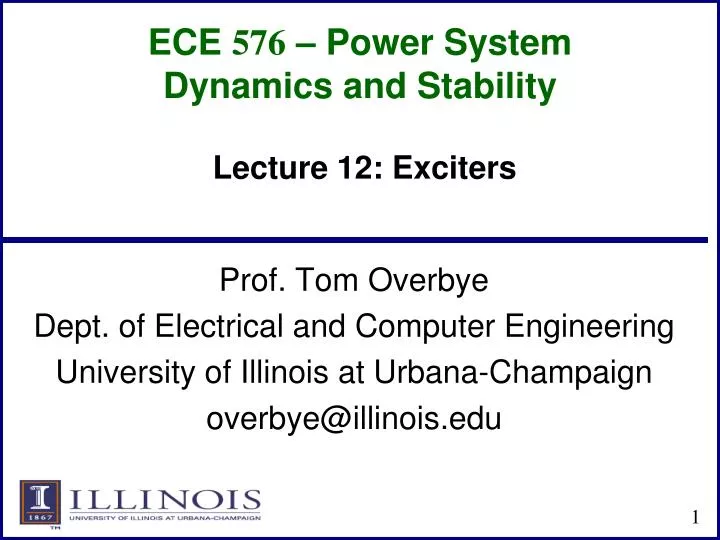 ece 576 power system dynamics and stability