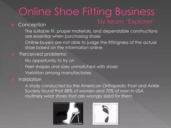 online shoe fitting business by team explorer