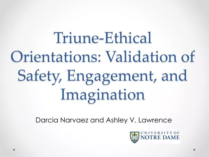 triune ethical orientations validation of safety engagement and imagination