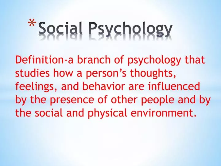 social psychology