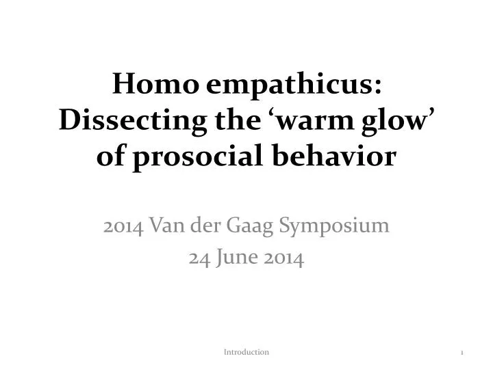 homo empathicus dissecting the warm glow of prosocial behavior