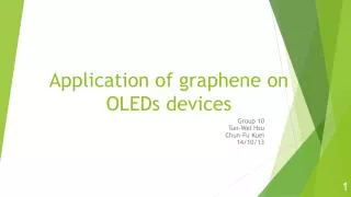 Application of g raphene on OLEDs devices