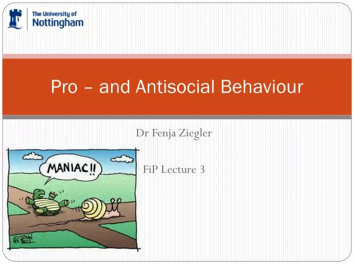 pro and antisocial behaviour
