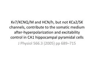 J Physiol 566.3 (2005) pp 689–715