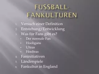fussball fankulturen