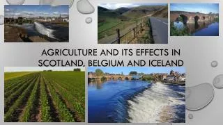 Agriculture and its effects in Scotland, Belgium and Iceland