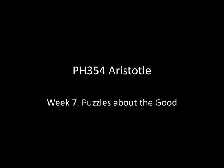 ph354 aristotle