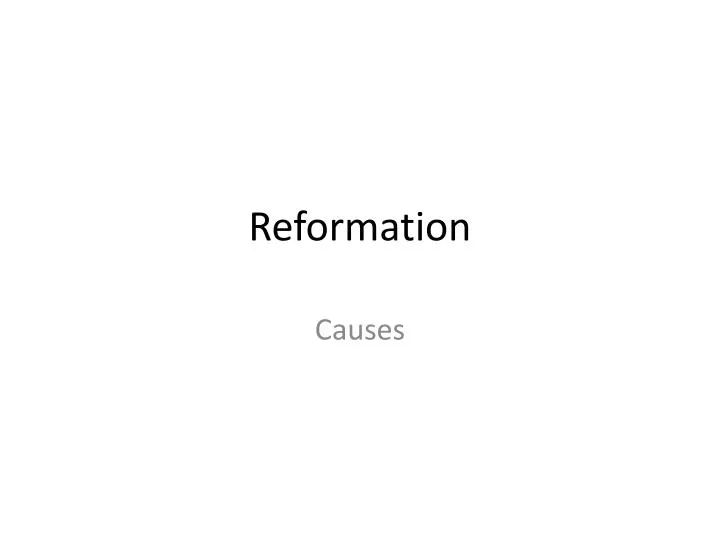 reformation