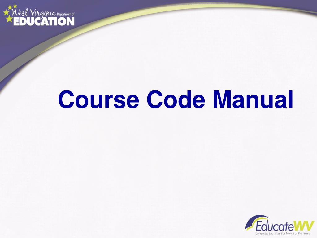 PPT - Course Code Manual PowerPoint Presentation, free download - ID ...