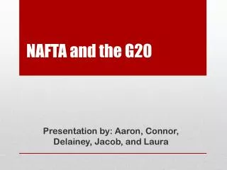 NAFTA and the G20