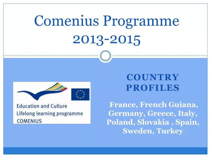 comenius programme 2013 2015