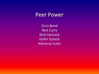 Peer Power