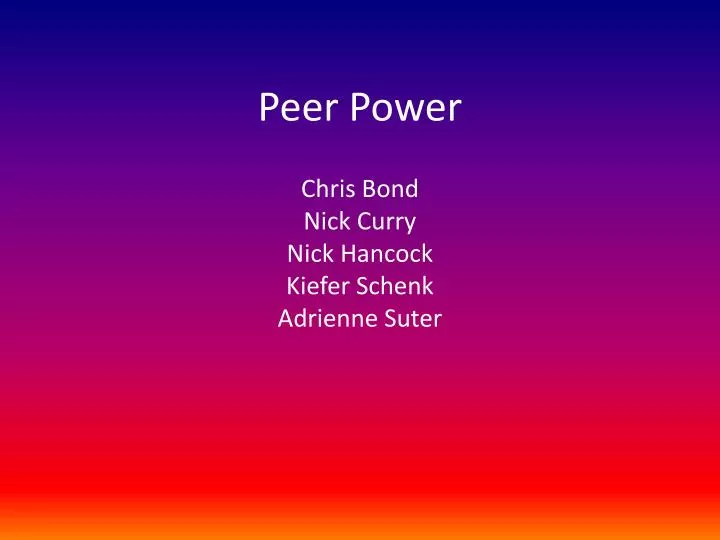 peer power