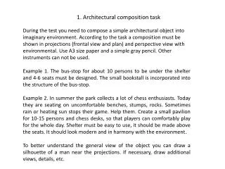 1. Architectural composition task