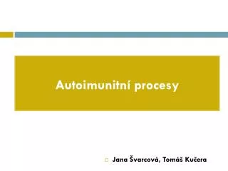 Autoimunitní procesy