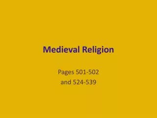 Medieval Religion