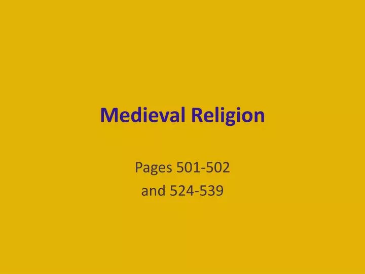 medieval religion