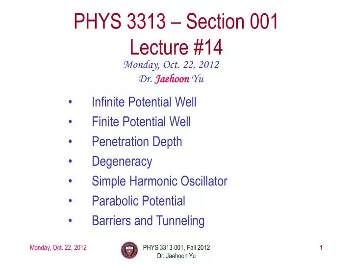 phys 3313 section 001 lecture 14