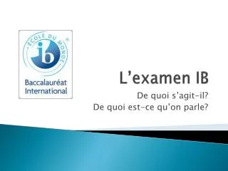 l examen ib