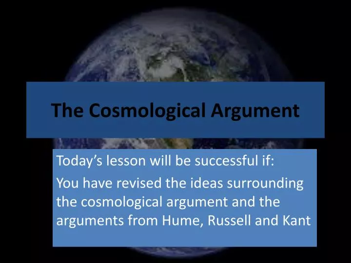 the cosmological argument