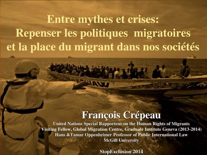 entre mythes et crises repenser les politiques migratoires et la place du migrant dans nos soci t s