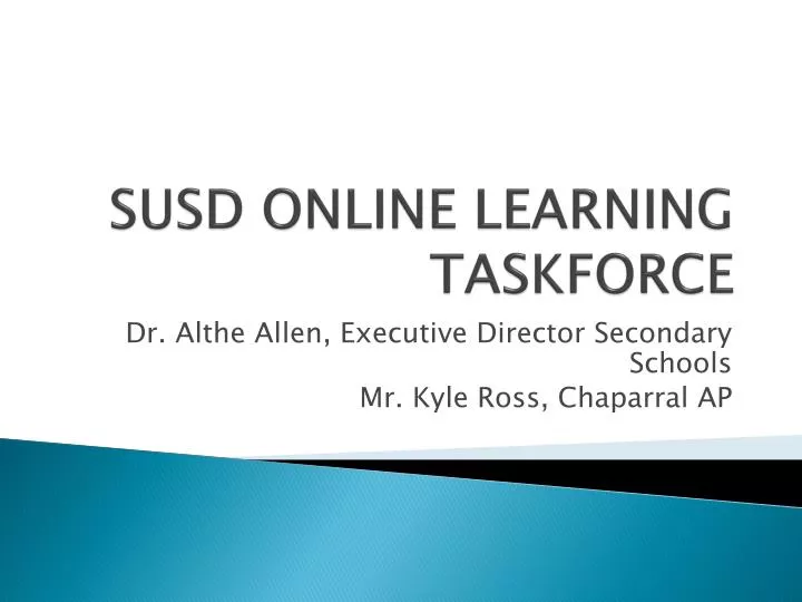susd online learning taskforce