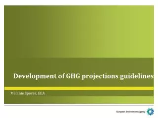 Development of GHG projections guidelines