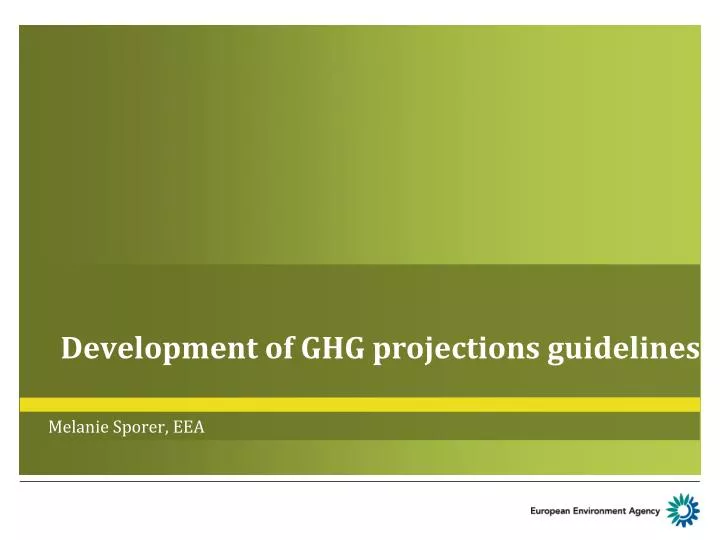 development of ghg projections guidelines