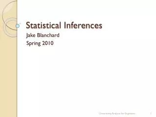 Statistical Inferences