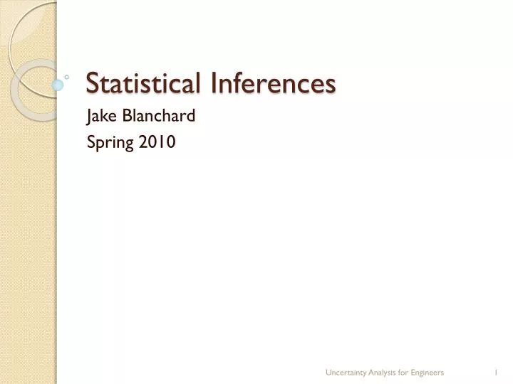 statistical inferences