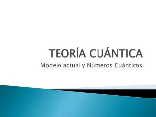 teor a cu ntica