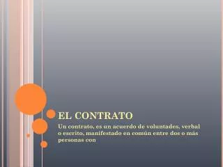 el contrato