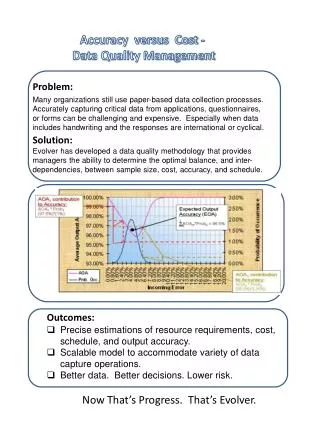 Accuracy v ersus Cost - Data Quality Management