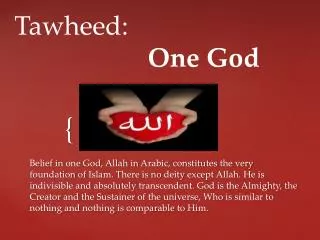 Tawheed : One God