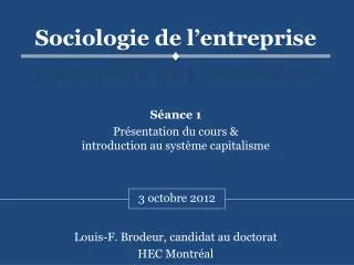sociologie de l entreprise